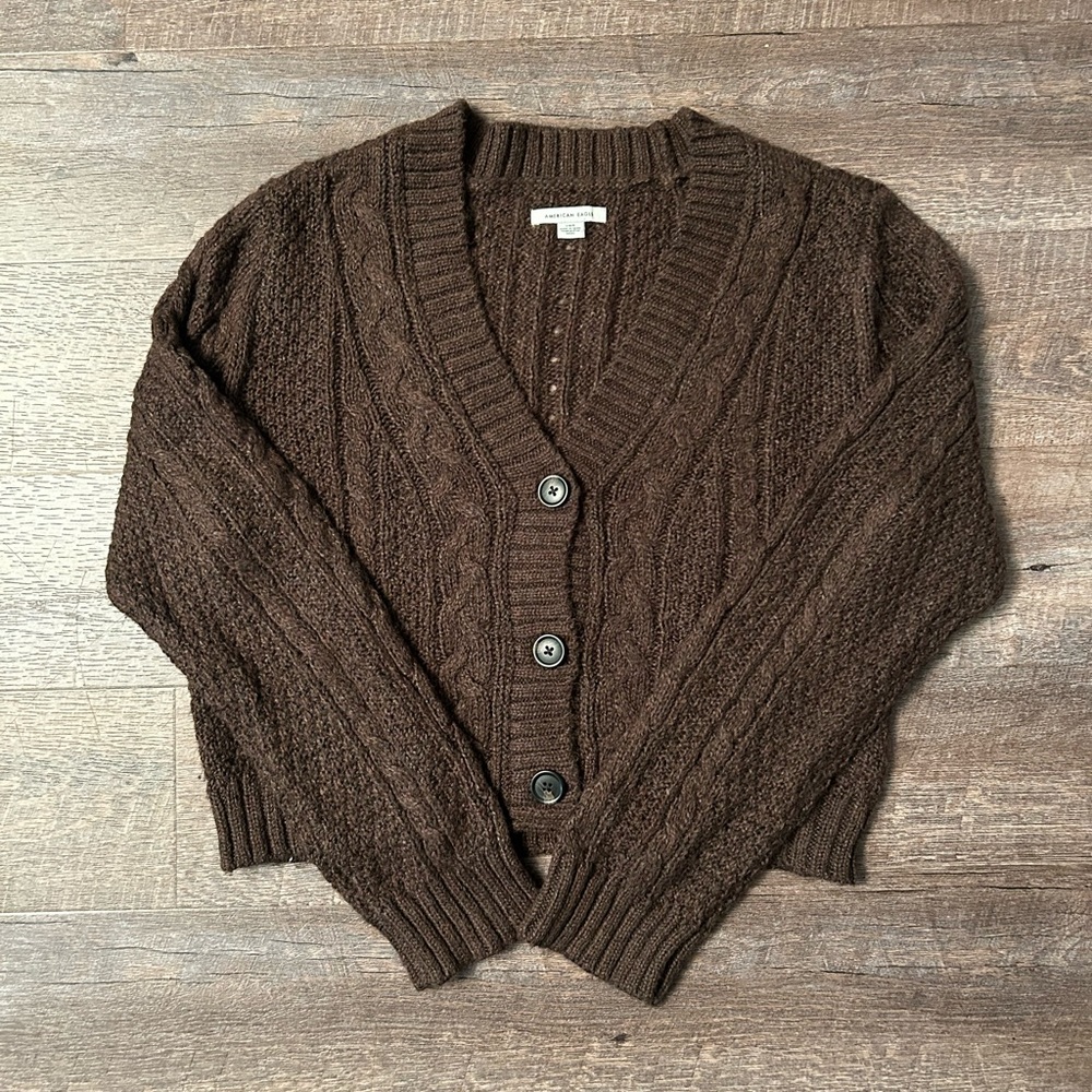 Women’s American Eagle Cropped Cardigan Sweater